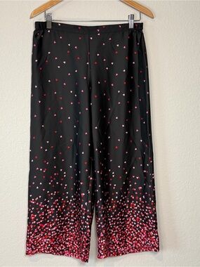 kate spade Black Pajama pants with Pink Heart Print